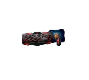 Набор проводной игровой Qumo Axe Strike клавиатура 104+14 клавиш+мышь+коврик, подсветка