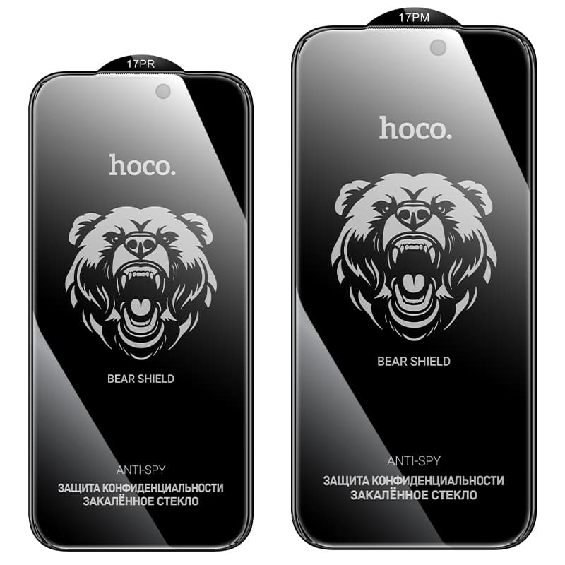 фото Защитное стекло для iphone 17 Pro 6.3 HOCO A777 Plus антишпион 9D черное