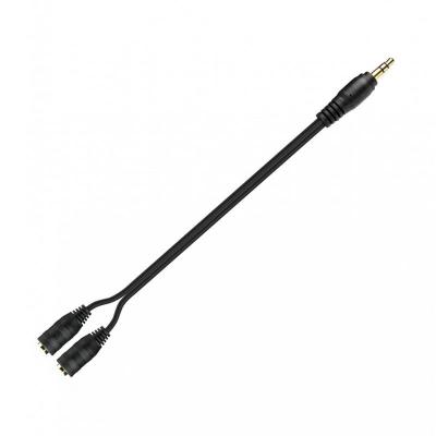 Аудио адаптер переходник разветвитель для наушников Jack 3.5мм (M) на 2x3.5мм (F) Smartbuy A214 проводной черный