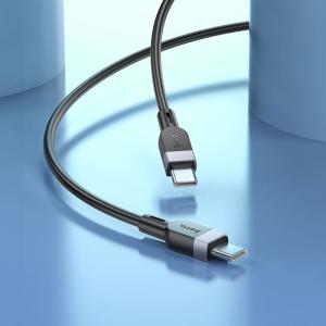 Кабель для зарядки Type-C to Type-C HOCO X109 PD 60W 2м силиконовый черный