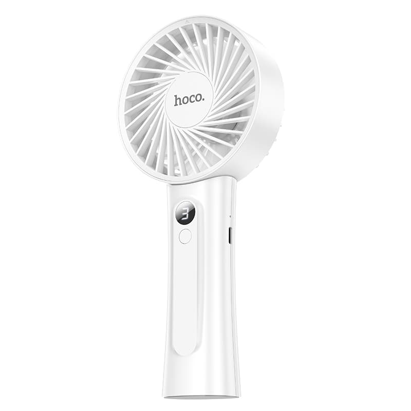 Мини вентилятор ручной настольный Hoco HX20 1200mAh LED белый