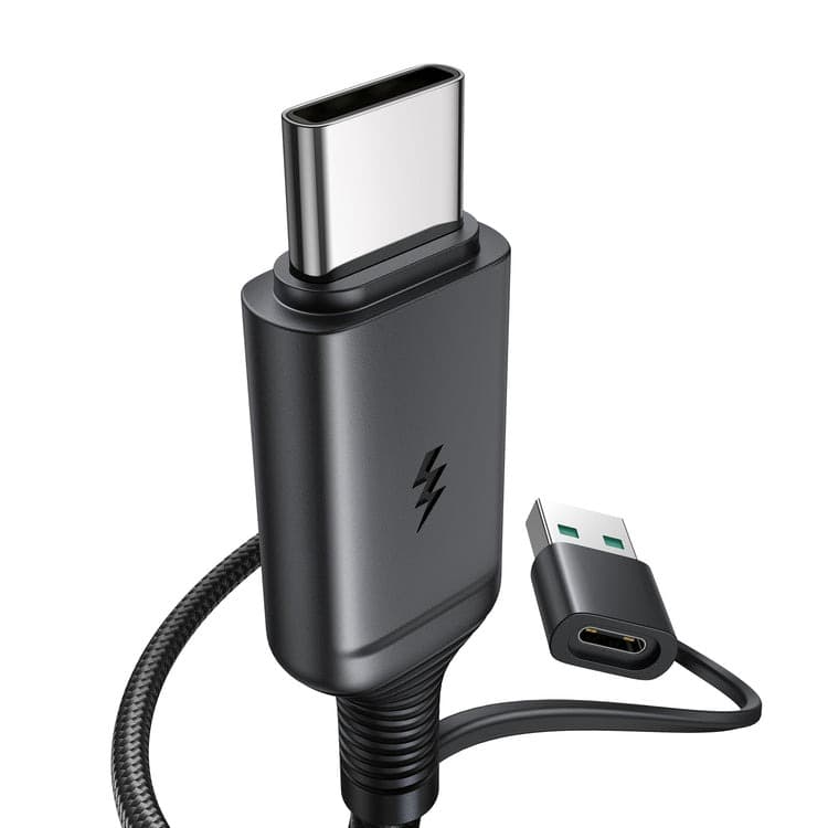 фото Беспроводное зарядное устройство магнитное Joyroom JR-WQM03 15W в USB-A/USB-C Type-C черное