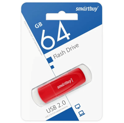 Флеш-накопитель Smartbuy Scout красный 64Gb