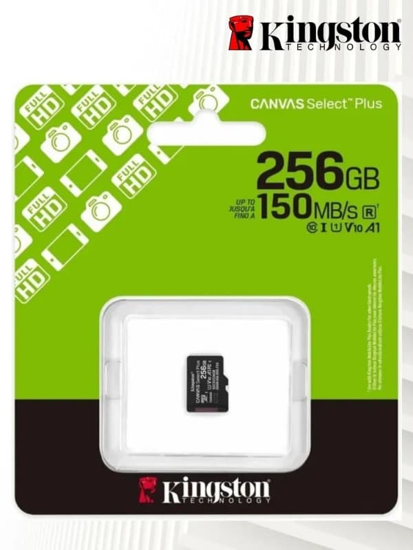 Изображение Карта памяти Kingston Micro SDXC Class 10 UHC-I Canvas Select Plus A1 U1 V10 150MB/s 256Gb без адаптера