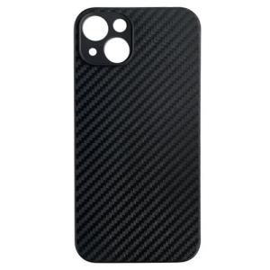 Чехол накладка для iphone 13/14 (6.1) карбон силикон черная