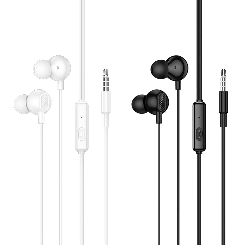фото Наушники проводные Hoco M117 с микрофоном, Jack 3.5, 1.2 м, черные