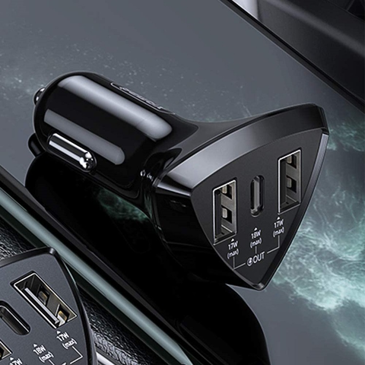 Изображение Автомобильное зарядное устройство Remax RCC214 Alien Pro PD 18W+2QC3.0 / Type-C USB-C+2USB черное фото Автомобильное зарядное устройство Remax RCC214 Alien Pro PD 18W+2QC3.0 / Type-C USB-C+2USB черное
