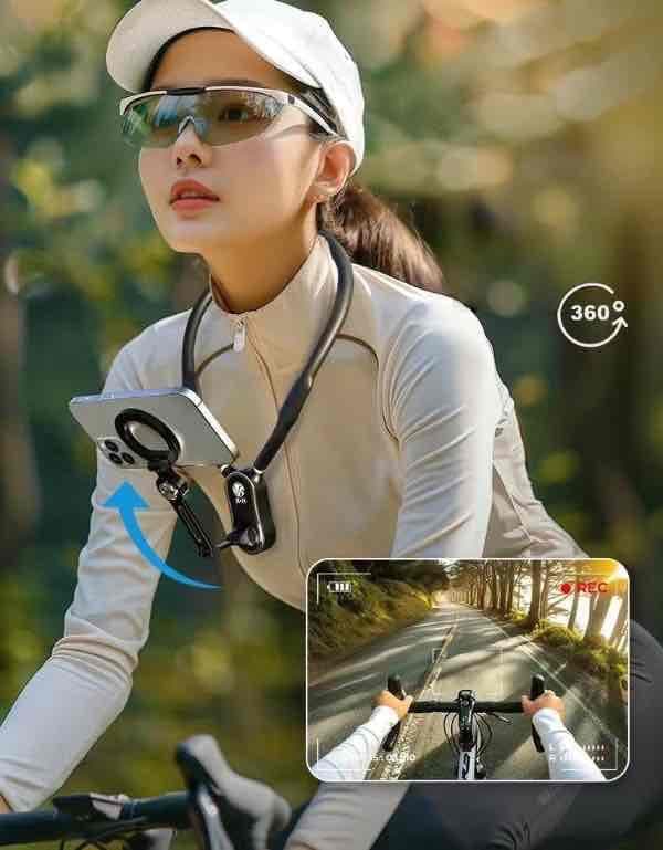 фото Крепление для смартфона на шею магнитный держатель magsafe 4в1 черный