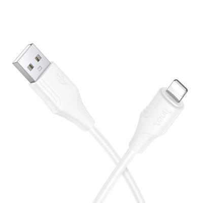 Кабель для зарядки iphone Lightning HOCO X124 2.4A 1m огнестойкий силиконовый белый
