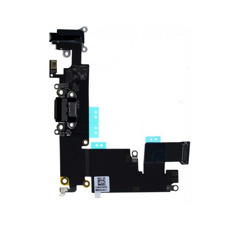 Шлейф для iphone 6S Plus на системный разъем/разъем гарнитуры/микрофон черный