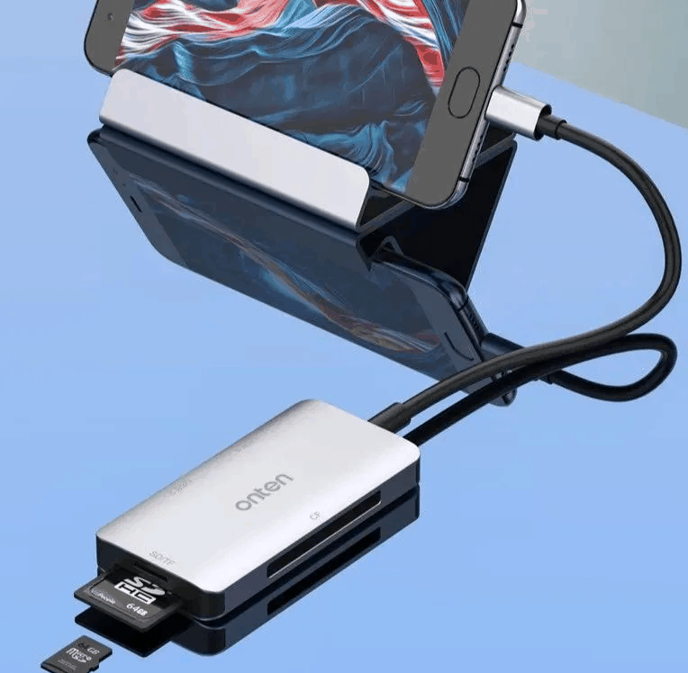 Картридер Onten OTN-91182 для Type-C USB на 2 порта USB 3.0/SD/TF/CF серый Картридер Onten OTN-91182 для Type-C USB на 2 порта USB 3.0/SD/TF/CF серый