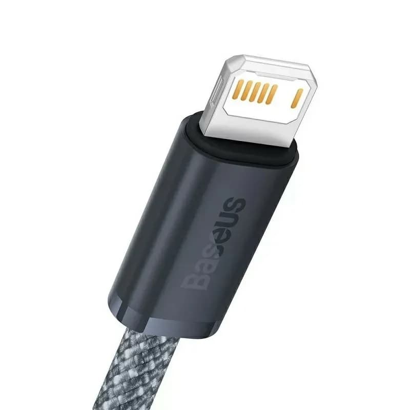 Кабель для зарядки iphone Lightning Baseus Dynamic CALD000516 2.4A 2м стальной серый Кабель для зарядки iphone Lightning Baseus Dynamic CALD000516 2.4A 2м стальной серый
