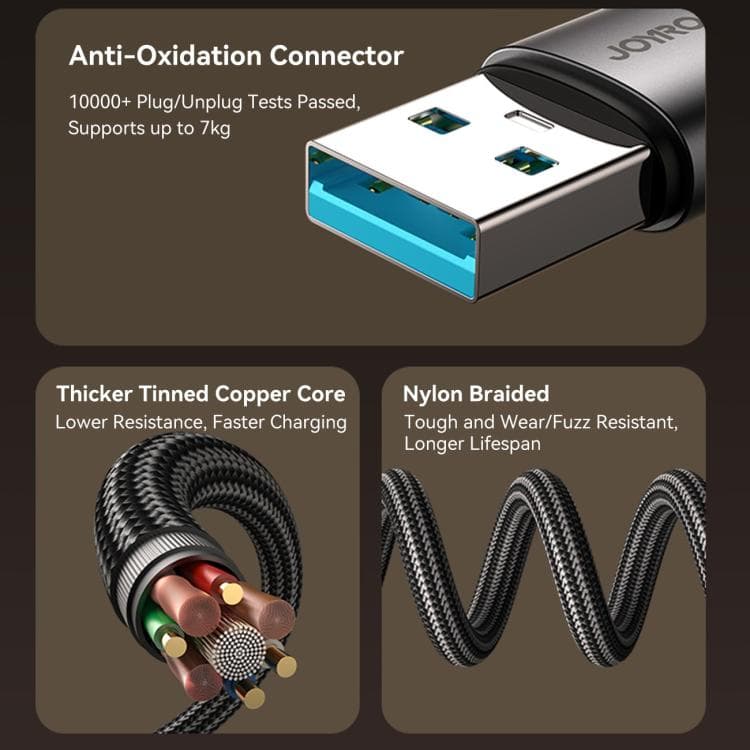 Кабель для зарядки Type-C USB Joyroom S-A56 угол 90 1.2м 3A черный