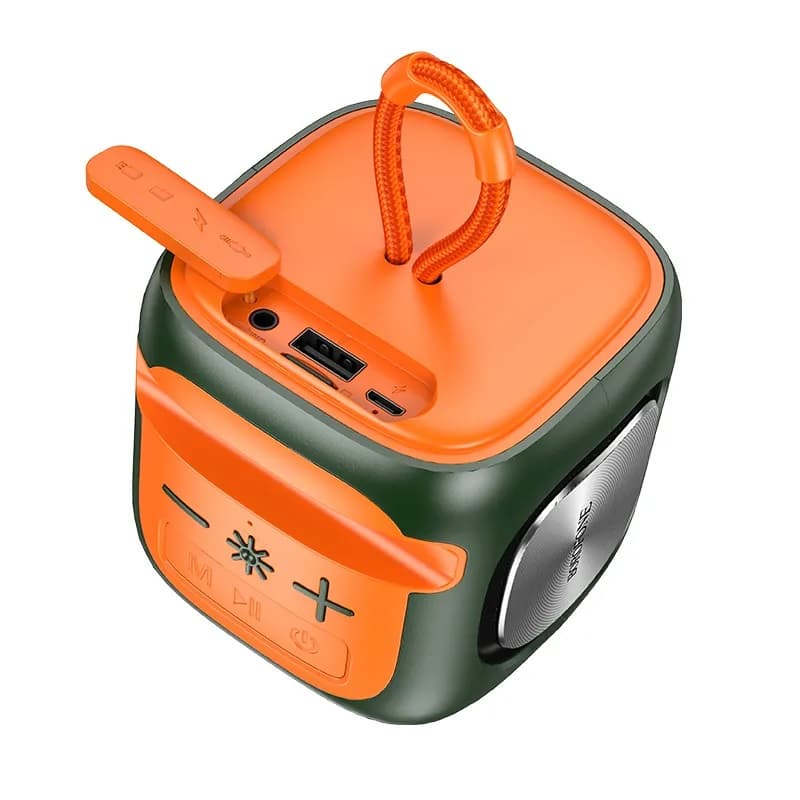 Колонка блютуз Borofone BR29  Interest sports Colorful LED 1200mAh красная