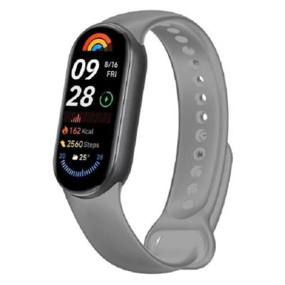 Ремешок для Mi Band 8/Mi Band 9 Red Line силикон серый