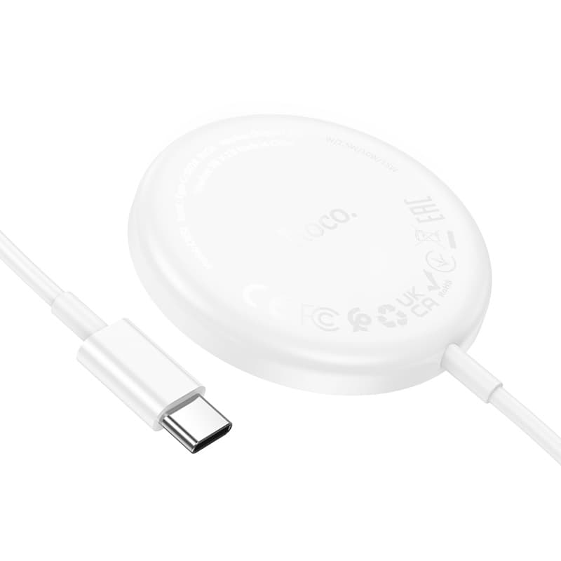 фото Беспроводное зарядное устройство магнитное HOCO CW52 15W USB-C Type-C черное