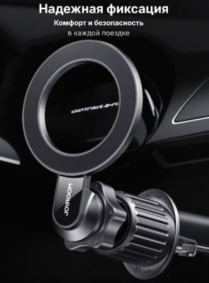 Автомобильный держатель для телефона Joyroom JR-ZS345 магнитный в решетку вентиляции черный