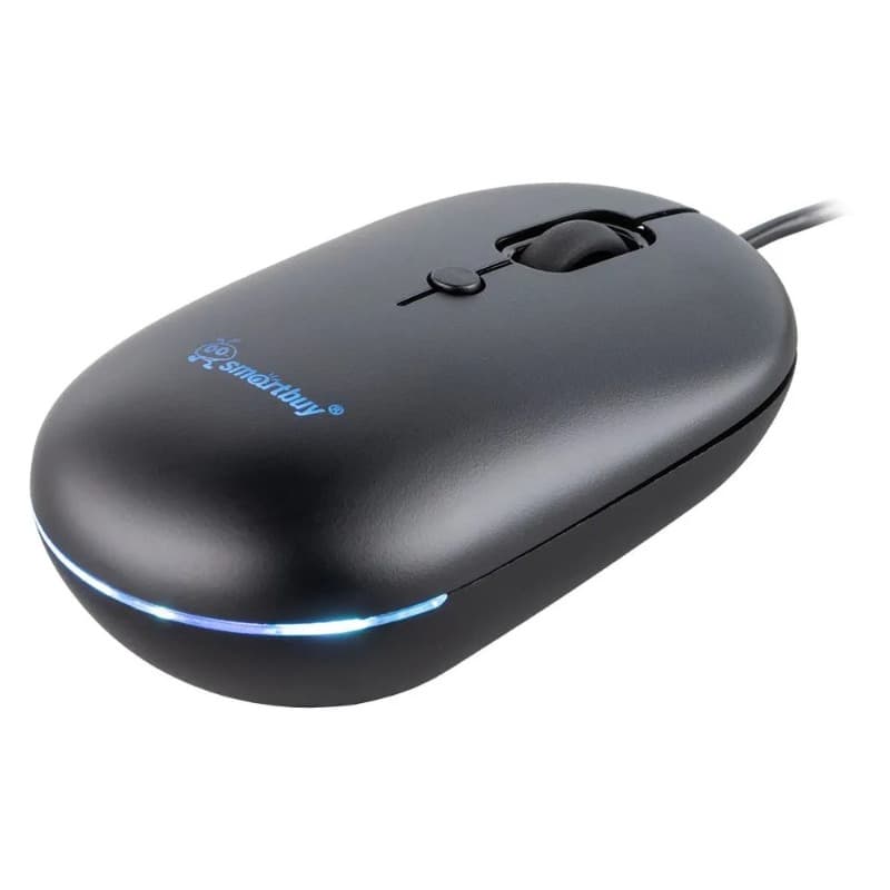 Мышь проводная Smartbuy 328 бесшумная с подсветкой черная (SBM-328-K)