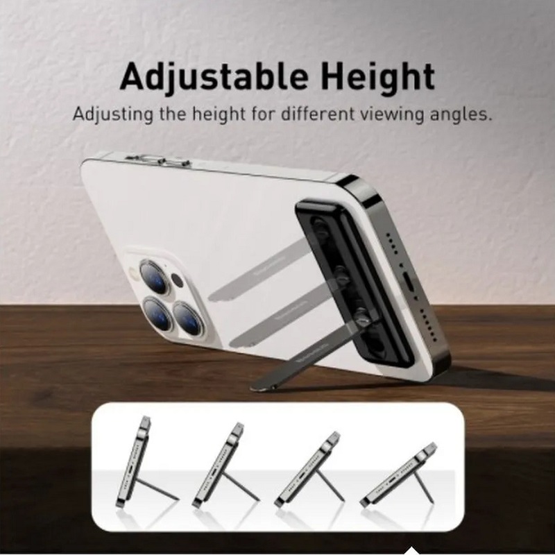 фото Складной кронштейн держатель для телефона Baseus Foldable Bracket на чехол черный LUXZ000001
