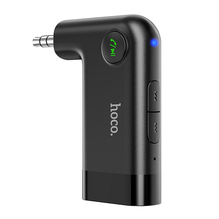 фото Блютуз aux FM трансмиттер bluetooth адаптер ресивер Hoco E53 черный