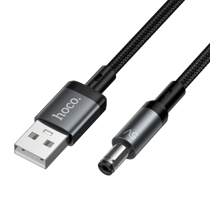 Кабель для зарядки USB-A to DC 5.5 HOCO X129 5V/1A 1м штекер 5.5 черный