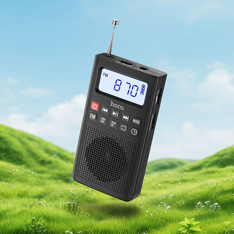 Радиоприемник портативный 3в1 HOCO HI51 BT V5.3 AM+FM+MP3 черный