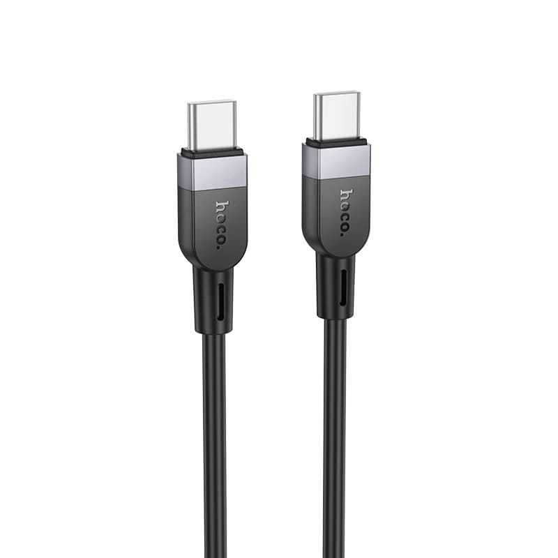 Кабель для зарядки Type-C to Type-C HOCO X109 60W 2м силиконовый черный