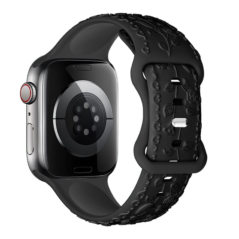Ремешок для Apple Watch 38/40/41mm HOCO WA30 Flexible series 3D solid color силикон черный (black)