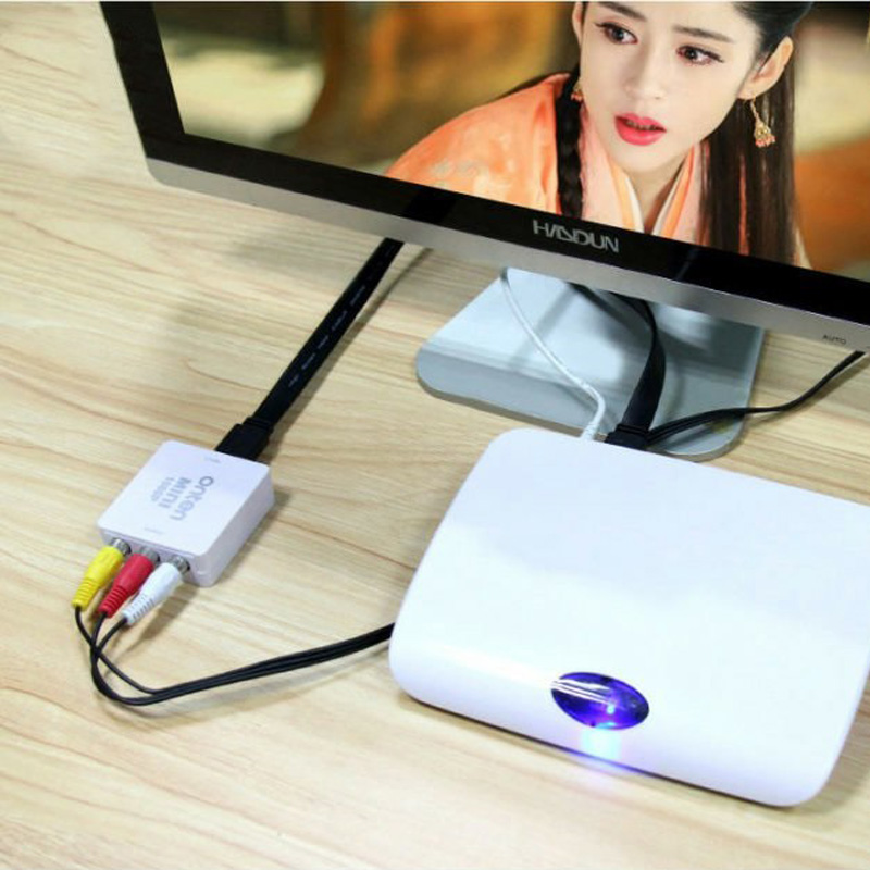 Адаптер переходник конвертер с HDMI на AV 1080P Onten OTN-7336 HDMI-3RCA белый 