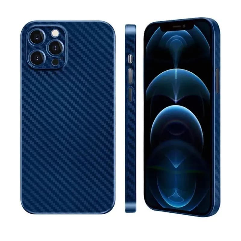 фото Чехол накладка для iphone 15 Pro Max (6.7) LUXO карбон пластик синий