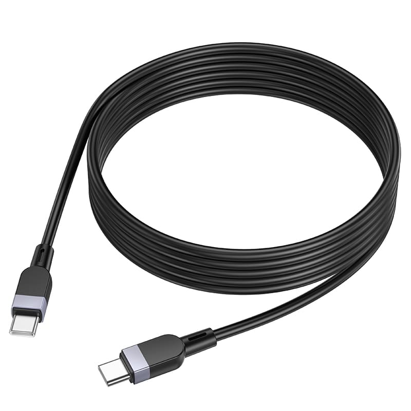 Кабель для зарядки Type-C to Type-C HOCO X109 60W 2м силиконовый черный