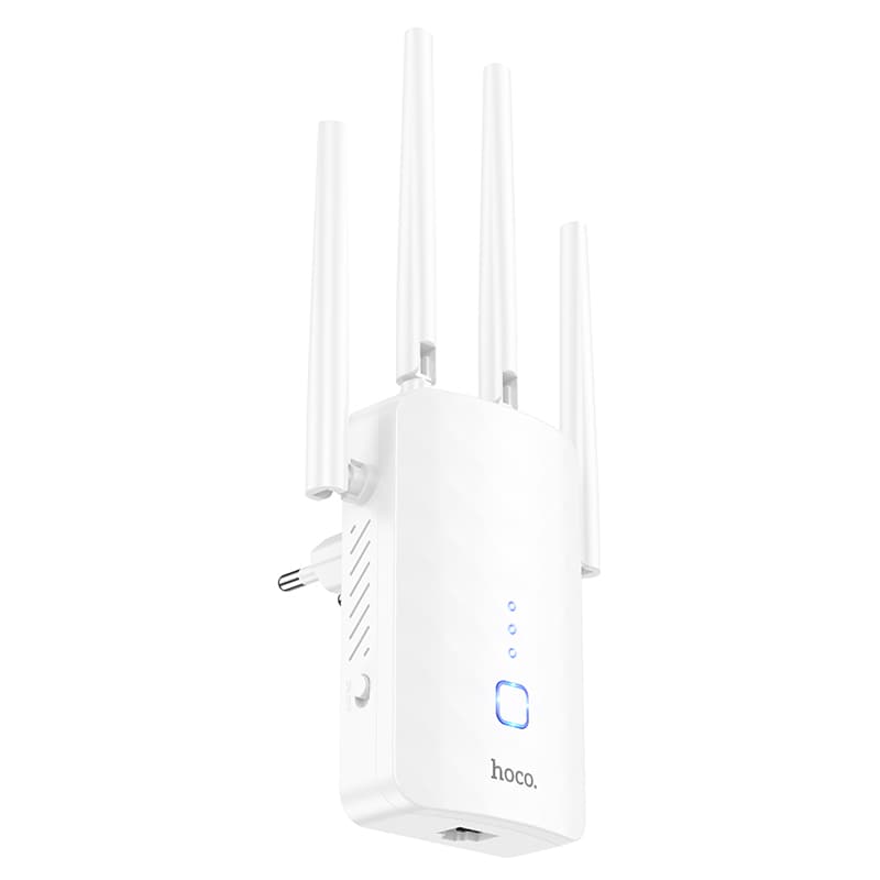 Усилитель беспроводного Wi-Fi сигнала репитер HOCO HI35 WiFi4 300Мбит/с белый