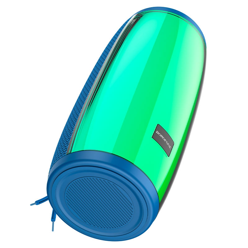 Колонка блютуз Borofone BR20 Sound Wave LED темно-синяя 2400mAh