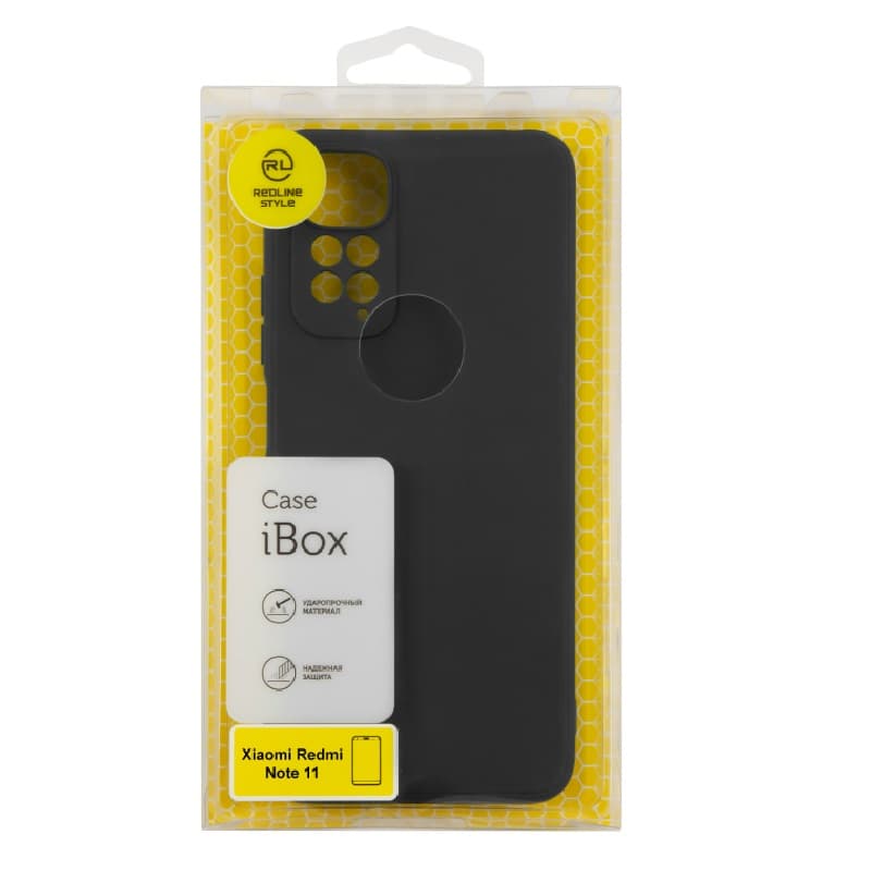 фото Чехол накладка для Xiaomi Redmi Note 13 Pro 4G/Poco M6 Pro 4G/Note 14S Red Line iBox Case силикон с защитой камеры и подложкой черная
