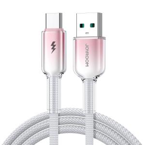 Кабель для зарядки Type-C USB Joyroom S-A42 1.2м 3A в оплетке градиент бело-розовый