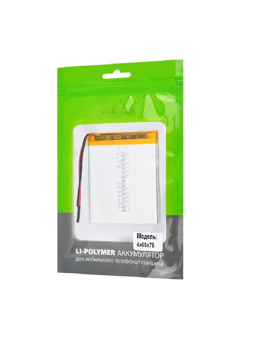 фото Аккумулятор универсальный VIXION 4x60x75mm 3,7v 3000mAh