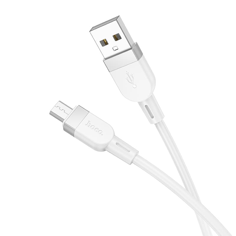 Кабель для зарядки Micro USB HOCO X109 2.4A 1м силиконовый белый Кабель для зарядки Micro USB HOCO X109 2.4A 1м силиконовый белый