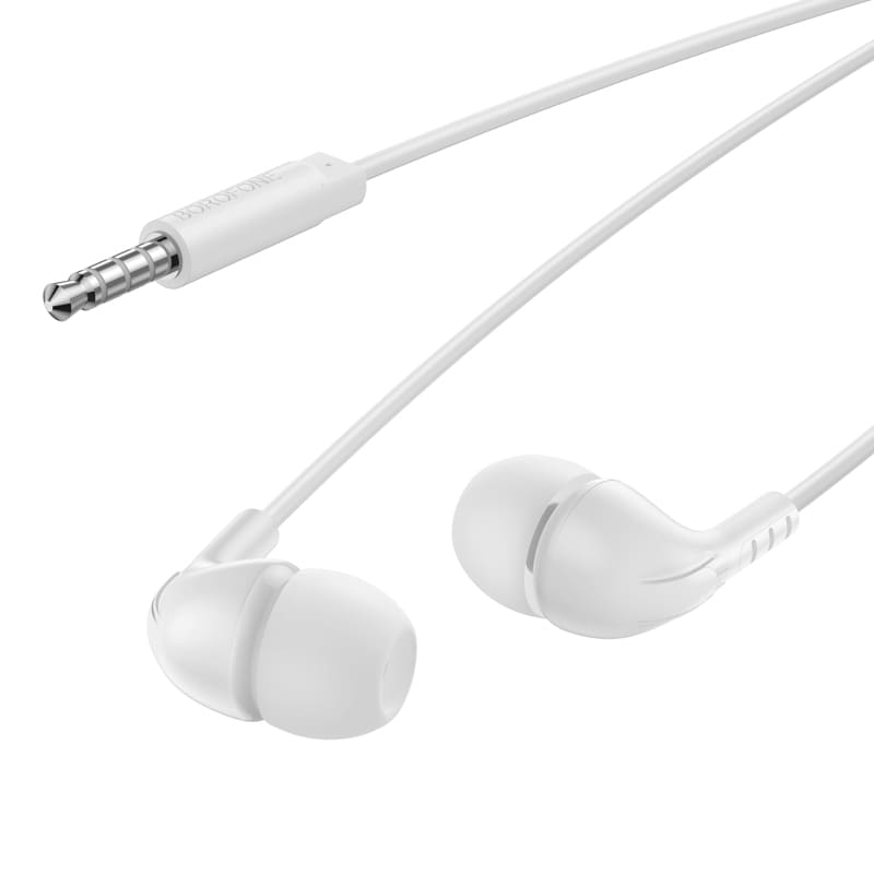фото Наушники проводные Borofone BM83 с микрофоном Jack 3.5mm 1.2 м белые