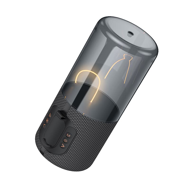 Колонка блютуз HOCO BS64 Rocker LED серая 1200mAh