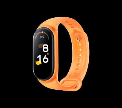 Ремешок для Mi Smart Band 7 Strap светящийся оранжевый неоновый Xiaomi M2203AS1