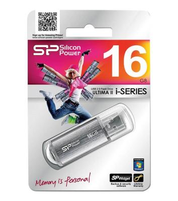Флеш-накопитель Silicon Ultima-II серебр 16Gb