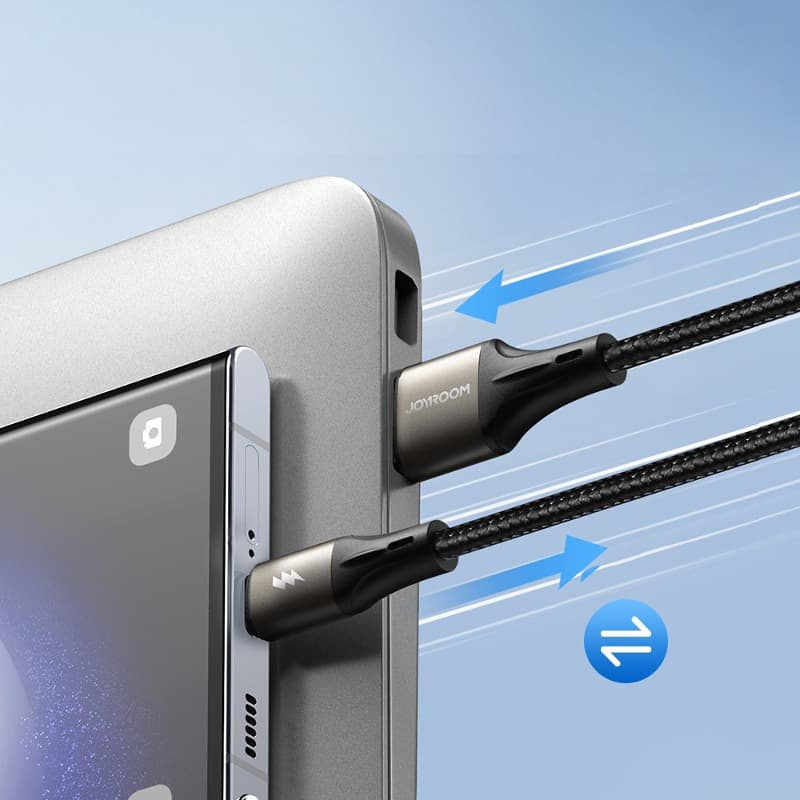 Кабель для зарядки Type-C USB Joyroom SA25-AC3 1.2м 3A в оплетке черный Кабель для зарядки Type-C USB Joyroom SA25-AC3 1.2м 3A в оплетке черный