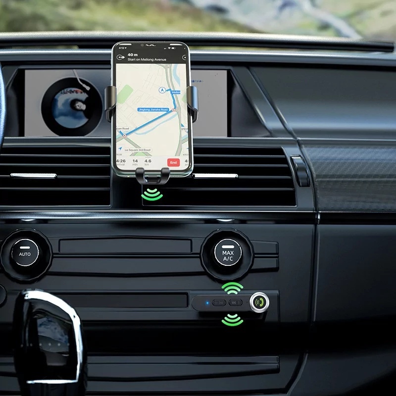 Изображение Блютуз aux FM трансмиттер bluetooth адаптер ресивер Hoco E58 черный сайта akstel.ru фото Блютуз aux FM трансмиттер bluetooth адаптер ресивер Hoco E58 черный