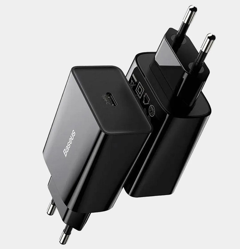 фото Сетевое зарядное устройство Адаптер Блок питания Baseus Speed mini 1C PD 20W Type-C USB-C черный CCFS-SN01