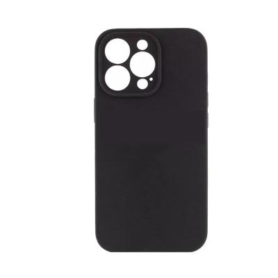 Чехол накладка для iphone 13 (6.1) soft силикон с защитой камеры черная