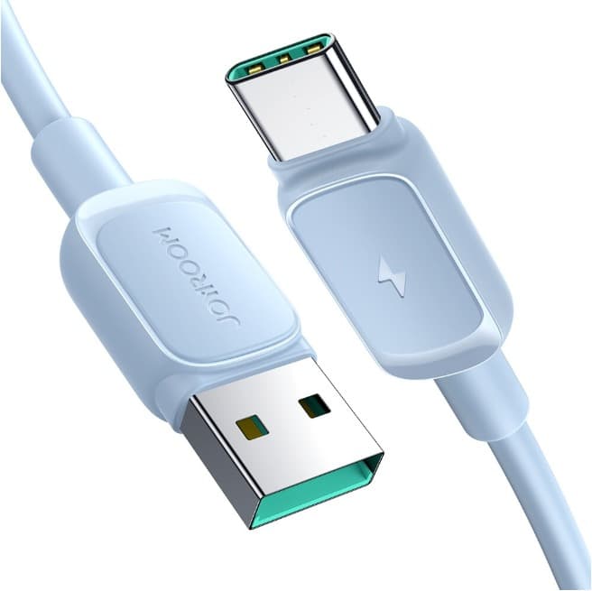 Кабель для зарядки Type-C USB Joyroom S-A14 1.2м 3A силикон голубой Кабель для зарядки Type-C USB Joyroom S-A14 1.2м 3A силикон голубой