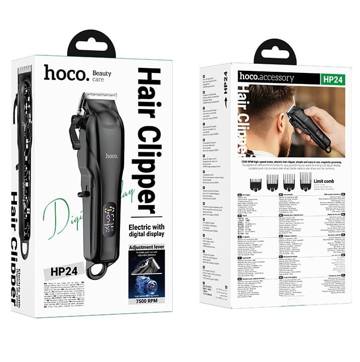 Машинка для стрижки волос Hoco HP24 с дисплеем 2000mAh черный