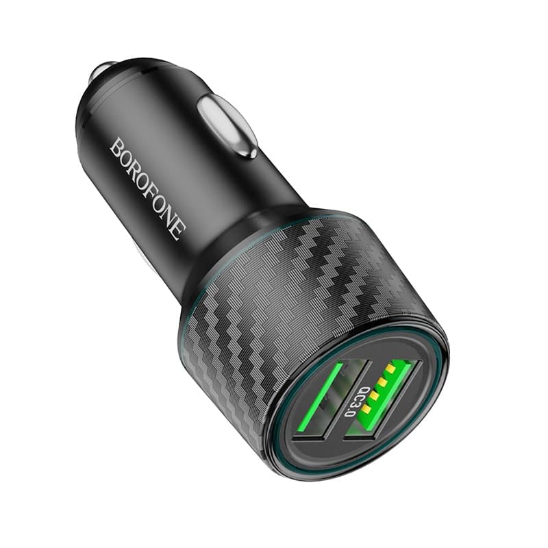 фото Автомобильное зарядное устройство Borofone BZ21A 2USB QC3.0 36W черное
