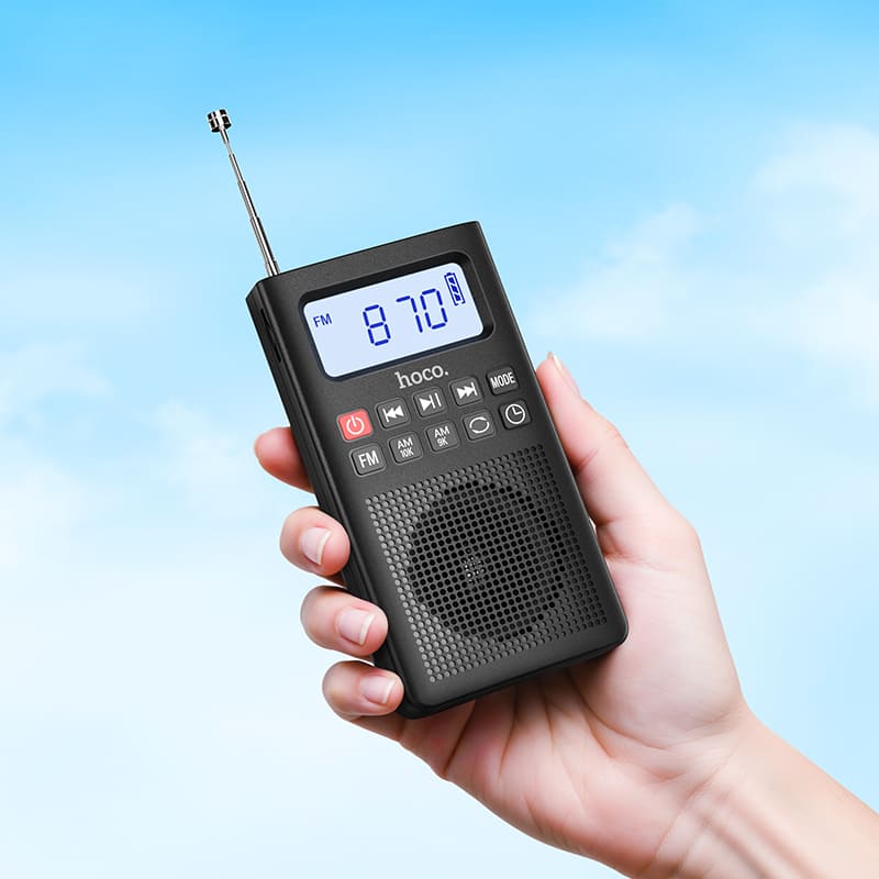 Радиоприемник портативный 3в1 HOCO HI51 BT V5.3 AM+FM+MP3 черный