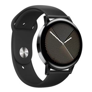 Универсальный ремешок для часов 22мм HOCO WH11 Flexible series classic силиконовый застежка кнопка черный (black)
